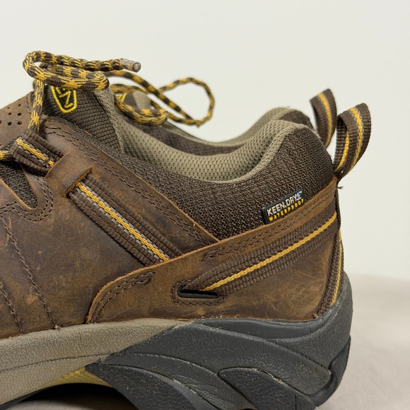 KEEN Targhee II Waterproof Hiking Shoes Mens 10 Wide Brown Leather 1015704